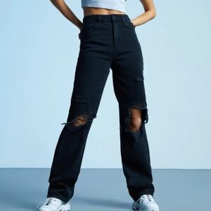 PacSun Black High Rise Distressed Jeans